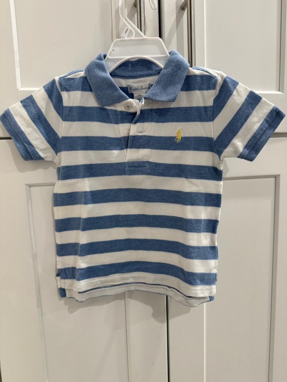 Ralph Lauren baby boy striped cotton mesh  polo shirt 18M
